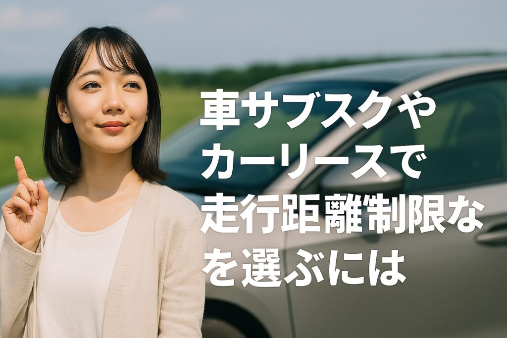 車サブスクやカーリースで走行距離制限なしを選ぶには