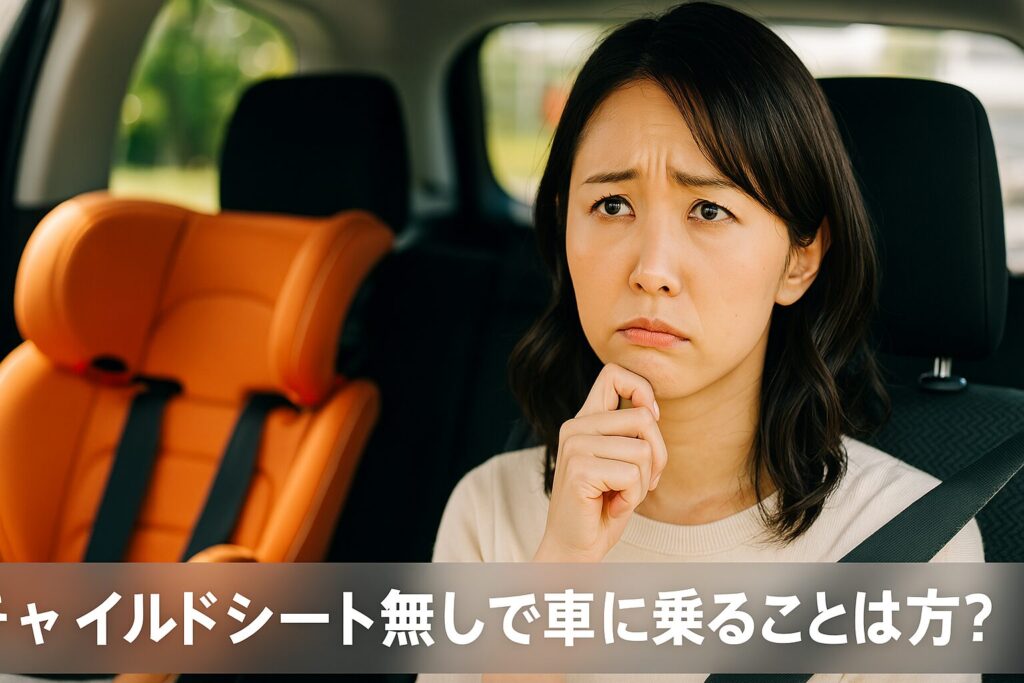チャイルドシート無しで車に乗ることはできますか?