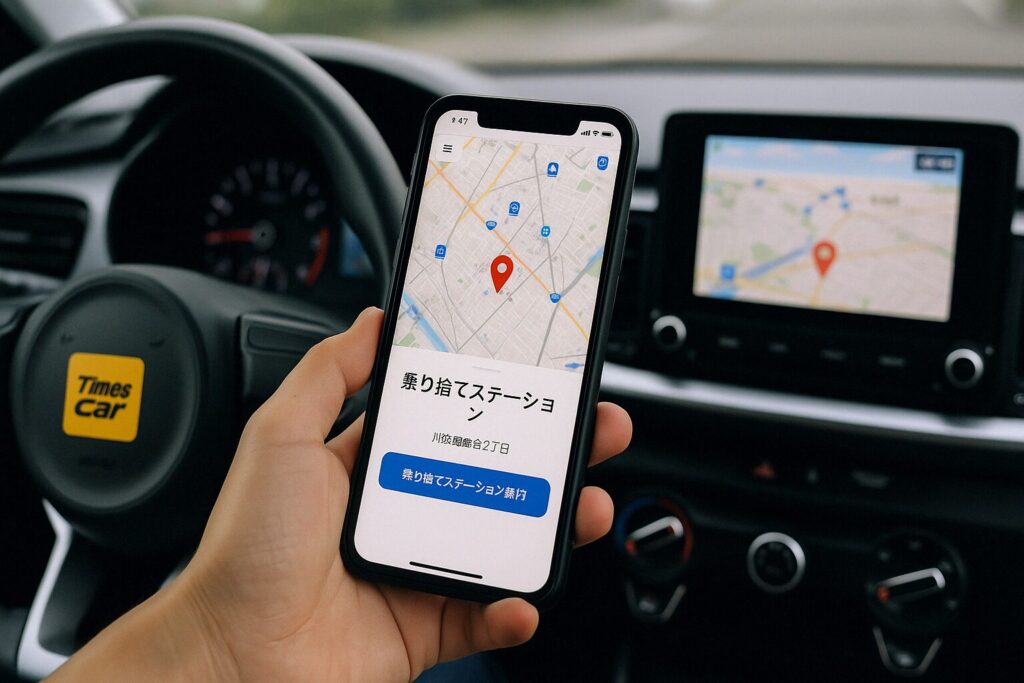 乗り捨て可能ステーションの確認方法