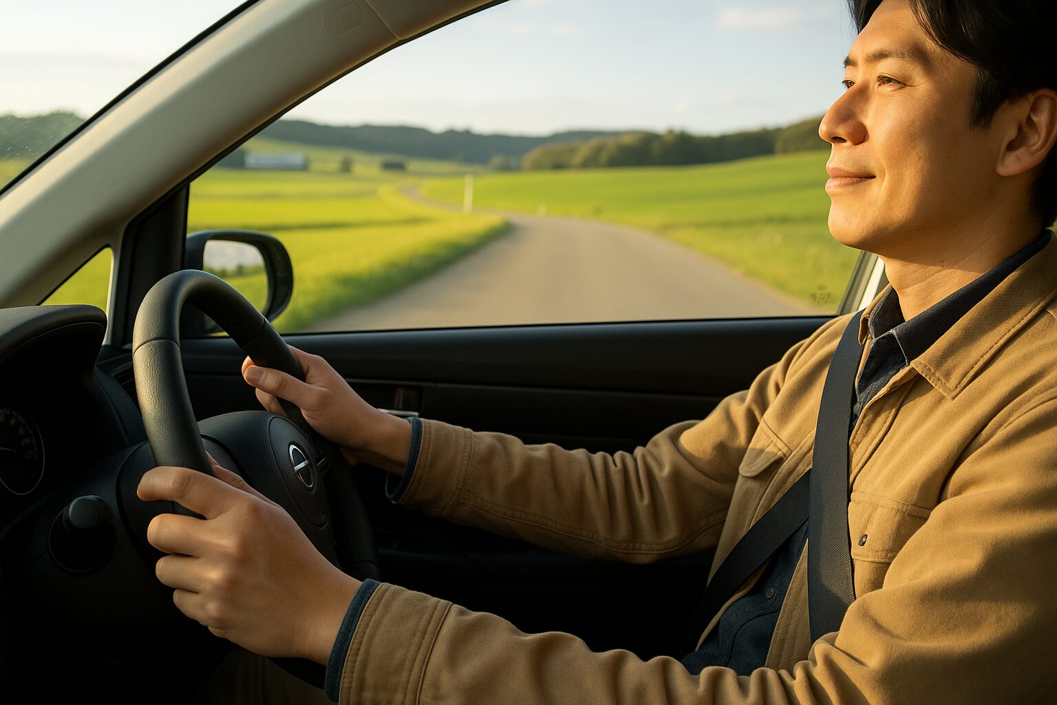 予定より長めに予約することで、精神的な余裕を持ってリラックスして運転する日本人のドライバー。焦ることなく安全運転ができるカーシェアの賢い利用法。