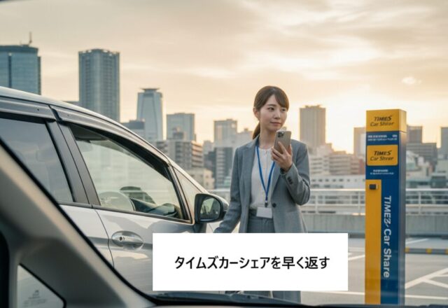 タイムズカーシェアを予約時間より前に早く返す＜料金と注意点＞