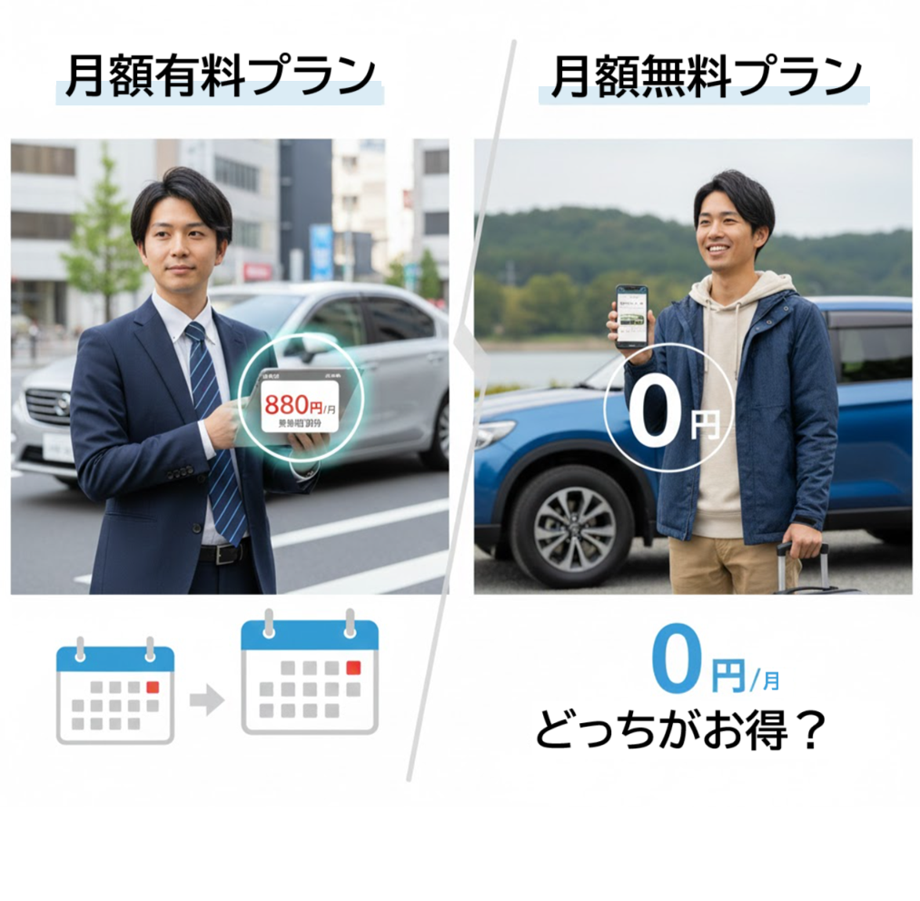 月額無料と有料プランの料金比較