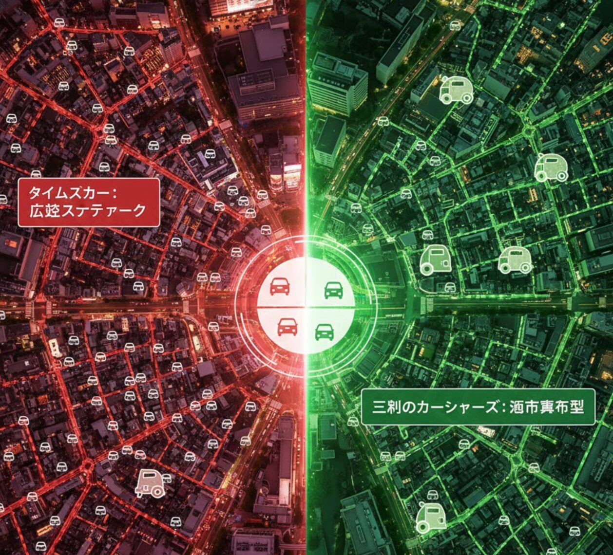 ステーション数と予約しやすさ