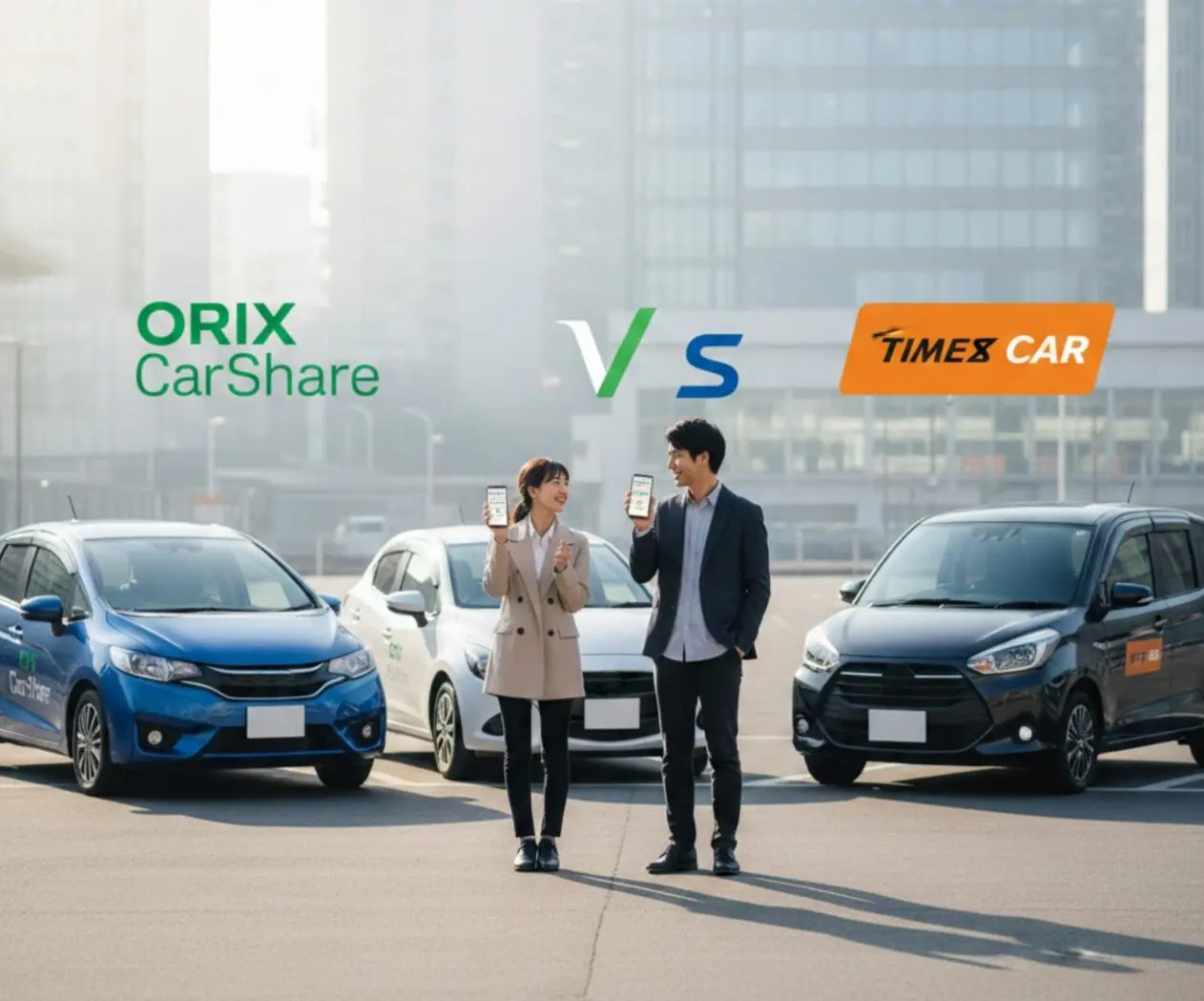 オリックスカーシェアとタイムズどっちがお得？距離料金や学生プランで比較