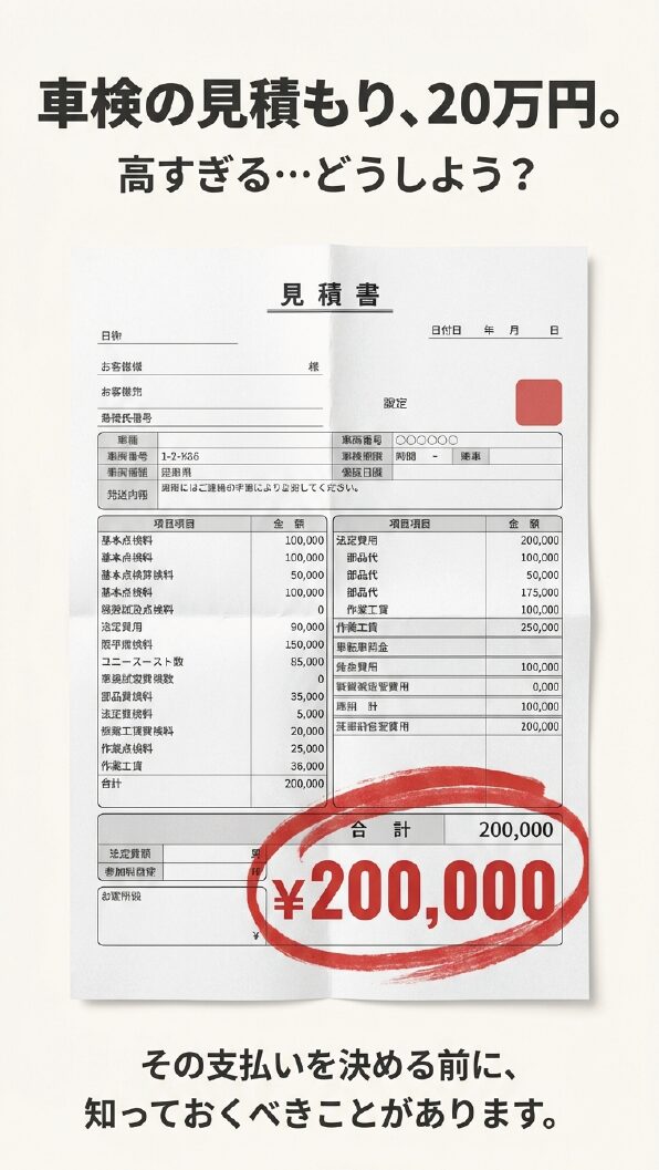車検費用20万は高い？新車への乗り換えやサブスクを比較