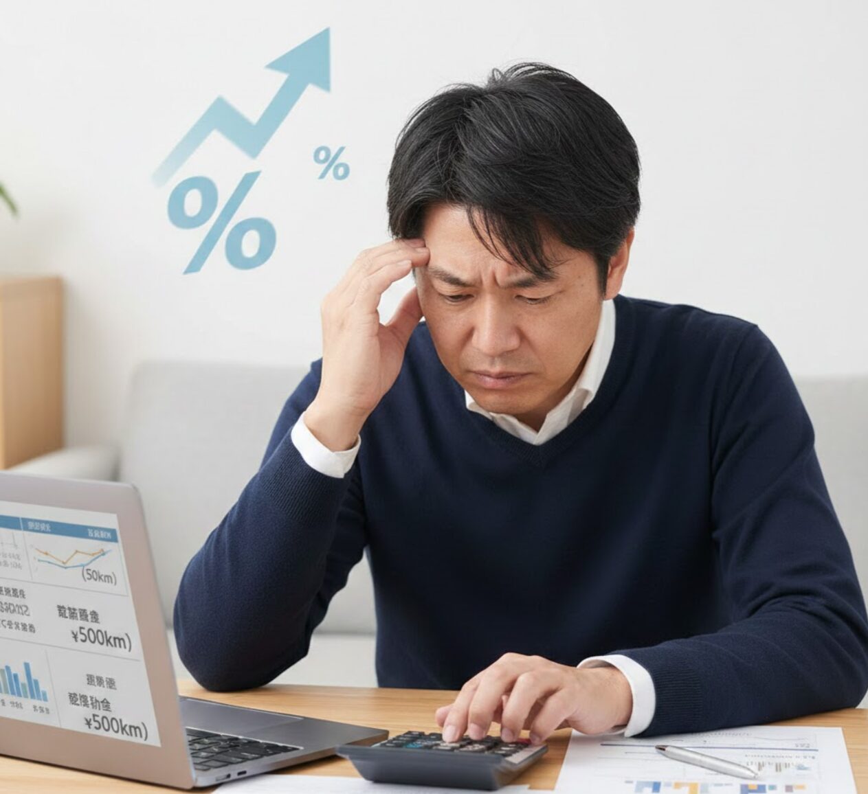 カーシェアの料金改定と距離料金の計算でコスト増に頭を悩ませる日本の男性