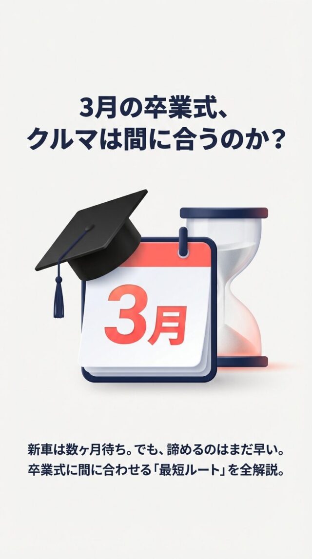 3月の卒業式に車を間に合わせる！即納車サブスク選びの全知識