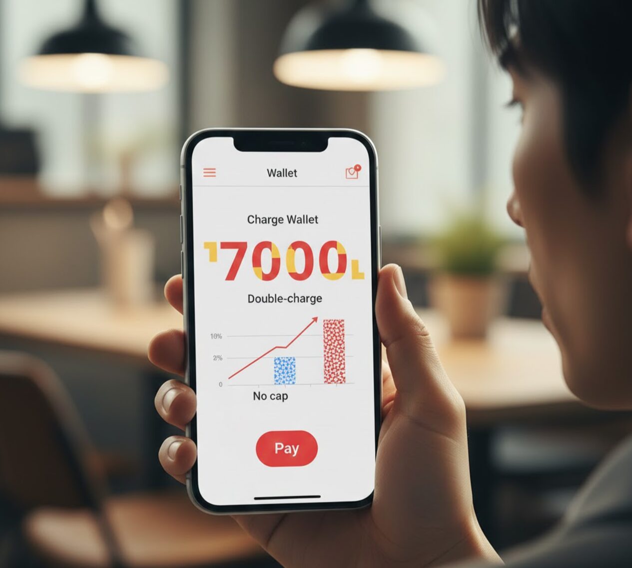 カーシェアの請求画面を見て驚き固まる日本人の手元。想定外の無断延長による高額な料金請求。