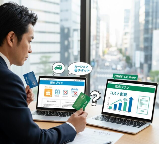 タイムズカーシェアの法人と個人の違いは？料金や審査を徹底比較