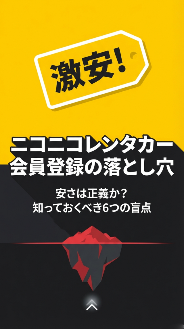 ニコニコレンタカー会員登録のデメリットと落とし穴！回避策を徹底解説