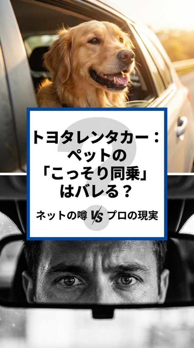トヨタレンタカーでペットはバレる？隠蔽リスクと正規料金を調査