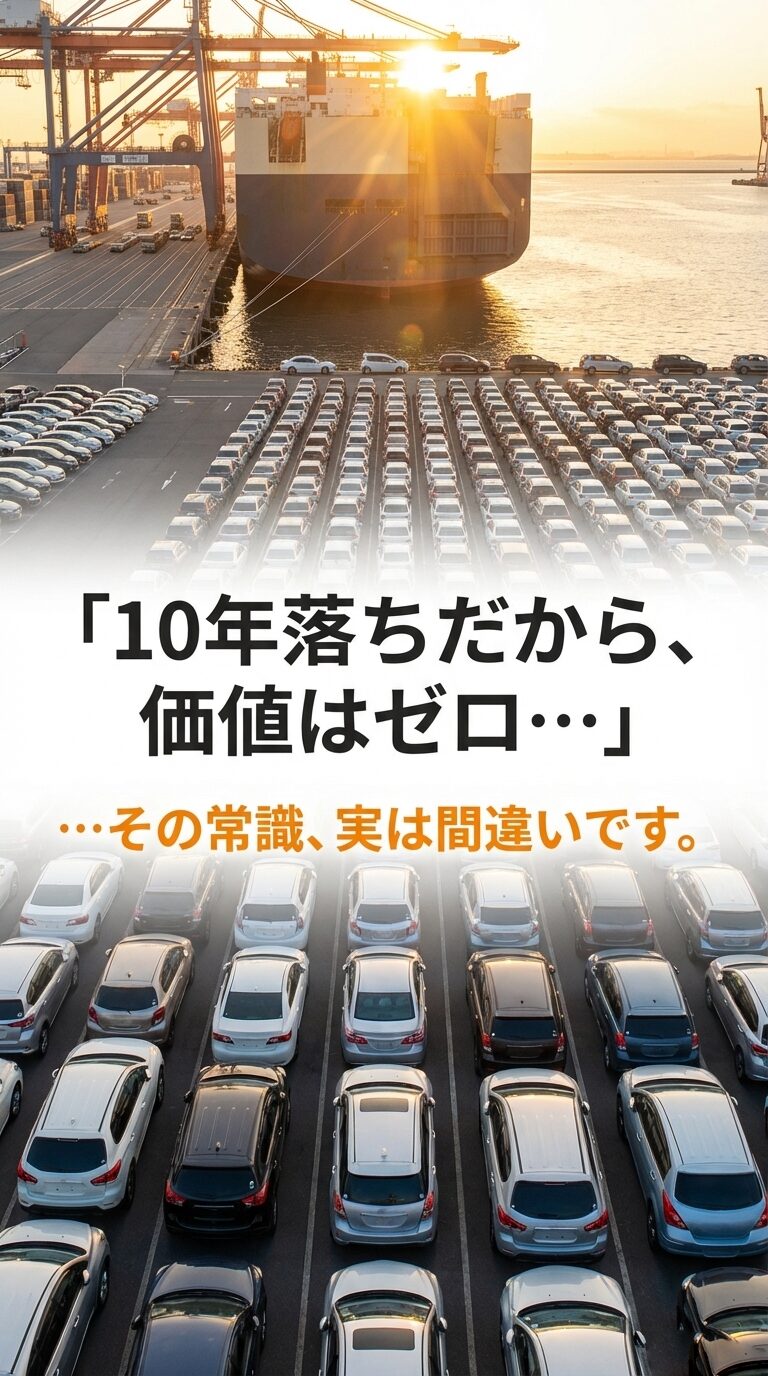 スライド5枚目。「10年落ちだから、価値はゼロ･･･」という一般的な思い込みを引用しつつ、それが間違いであることを示唆する導入スライド 。