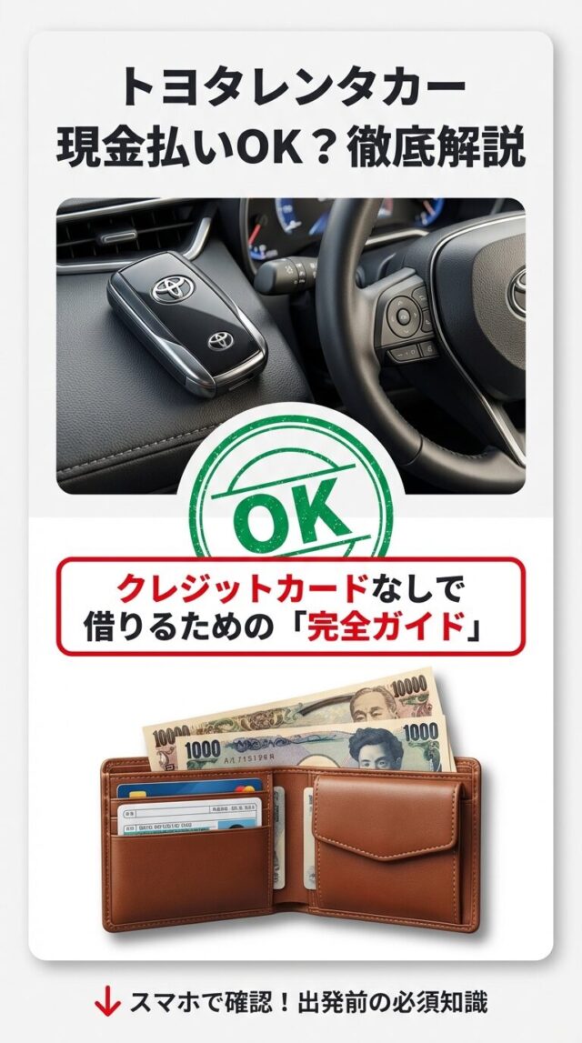 トヨタレンタカーで現金払いは可能？必要書類や注意点を徹底解説