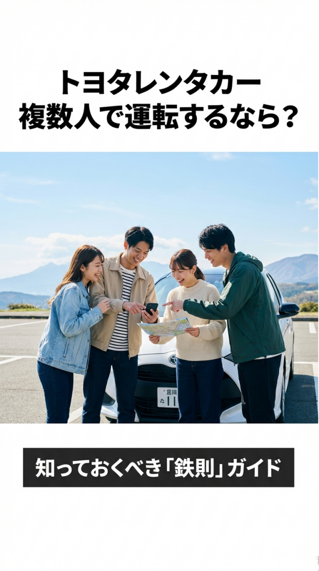 トヨタレンタカーを運転者複数で利用する手続きと注意点まとめ