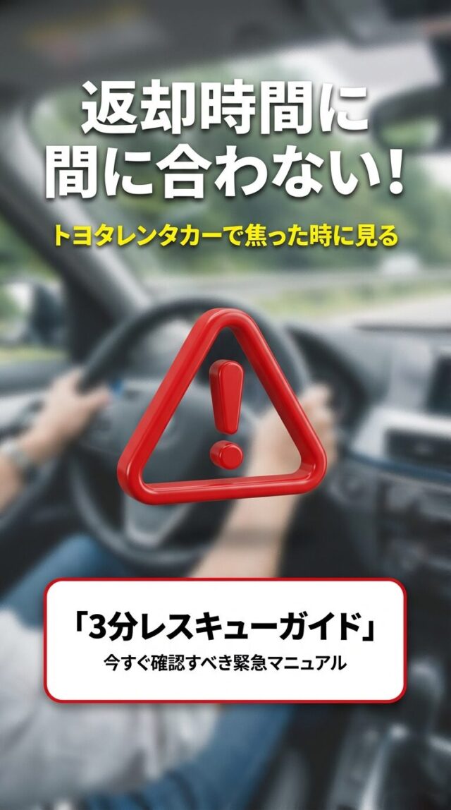 トヨタレンタカーの返却時間に間に合わない時の対処法と料金