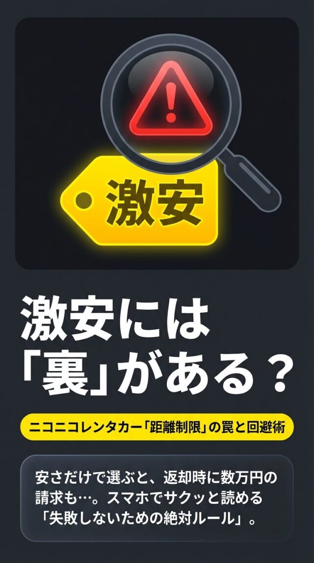 ニコニコレンタカーの距離料金や走行距離制限を徹底解説！安さの裏のルール